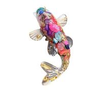 MagiDeal Statue de poisson Koi en verre de 2,3 pouces, poisson rouge miniature à collectionner, ornement de voiture fait à la main pour cadeau de, Style A