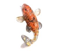 MagiDeal Statue de poisson Koi en verre de 2,3 pouces, poisson rouge miniature à collectionner, ornement de voiture fait à la main pour cadeau de, Style B
