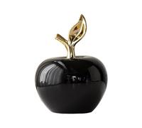 MagiDeal Statue de pommes en céramique, décoration de centre de table de collection, Sculpture de fruits pour la maison, le bureau, l'entrée, noir, grand