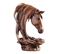 MagiDeal Statue de tête de cheval, ornement de bureau, Sculpture de buste d'animal pour bibliothèque de bureau, décoration de pièce maîtresse, cadeau, BOIS