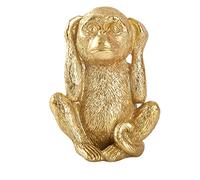 MagiDeal Statues d'animaux décor maison or intérieur résine artisanat singe Figurine Sculptures, Entendre aucun mal