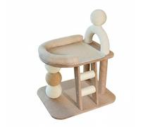 MagiDeal Structure pour Chat Arbre Escalader Aire d'Activité Lit de Couchage Surface à Griffer Sisal MDF Coton Adapté pour Chats Espace 56cmx43cmx69cm