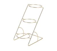 MagiDeal Support à épices pour buffet, support à sauces, accessoire de cuisine pratique et haut de gamme, organisateur en métal stable pour comptoir de, or 3 Couches