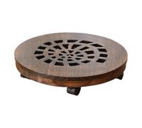 MagiDeal Support à Plantes en Bois, Chariot à Fleurs, intérieur/extérieur, Patio, Balcon, Vase, Salon, Arbres en Pot, terrasse, Plantes en Pot, extérieur, 25cm Style C
