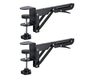 MagiDeal Support De Bureau étendu, Plateau De Clavier sous Bureau Support Pliant Réglable Pinces en C Supports D'étagère Pliants Rallonge pour Taper Et Utiliser Une Souris, pour 1-5 Cm D'épaisseur