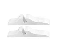 MagiDeal Support d'écran de confidentialité, 2 pièces, Pieds d'écran en Bois, Cadre en Bois, cloison Stable, Support de séparation de pièce épaissi, Base, Blanc