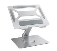 MagiDeal Support Ordinateur Portable avec Station d'accueil Rehausseur Ajustable Socle Ergonomique Plateau Aéré Rotation, Argent, Support Rotatif pour Ordinateur Portable avec Station D Accueil