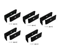 MagiDeal Support Panneau Clôture en Acier Noir avec Boulonnerie Complète pour Fixation Treillis Soudé sur pour Aménagement Extérieur