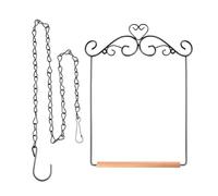 MagiDeal Support pour perchoir à, Support pour Perroquet, Installation Facile, Jouet d'activité Portable en métal avec chaîne de Suspension pour