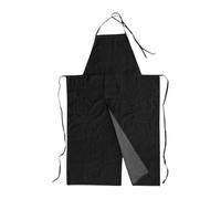MagiDeal Tablier de poterie à couverture complète, jambe fendue, sangle de cou réglable, slip confortable avec poches pour barman, menuiserie, cuisine, cadeau, Noir