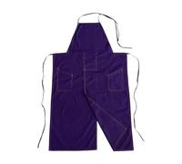 MagiDeal Tablier de poterie à couverture complète, jambe fendue, sangle de cou réglable, slip confortable avec poches pour barman, menuiserie, cuisine, cadeau, Violet