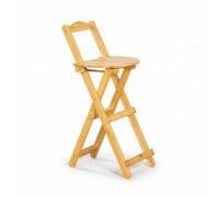 MagiDeal Tabouret de Comptoir Pliant Chaise Tabouret Haut Siège avec Dossier Tabouret de Bar en Bambou Pliable Assise Lisse et Dossier de Soutien Adapté pour, Moyen - 84CM, Original