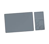 MagiDeal Tapis de machine à café en silicone antidérapant avec tasseur intégré pour distributeur, bar et café, Gris
