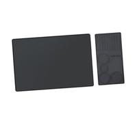 MagiDeal Tapis de machine à café en silicone antidérapant avec tasseur intégré pour distributeur, bar et café, Noir