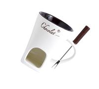 MagiDeal Tasse à Fondue Tasse à Chocolat pour Faire Fondre Le à café Pot à Beurre 130 ML Pot à Bonbons pour Dessert Maison Anniversaire Cuisine, Blanc