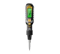 MagiDeal Testeur de tension, de tension, affichage numérique, multifonction, portable, lampe de poche intégrée, juge de fil sous tension/hors tension, Noir