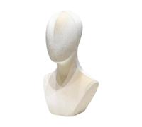 MagiDeal Tête de mannequin pour présentation de perruques, porte-chapeaux multifonctionnel, porte-perruque pour foulards, casque, lunettes, salon, Beige