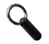 MagiDeal Titane Pilulier Pilulier Pilule Fob Pendentif Métal Tube Petite Pilulier Porte-clés Pilule Bouteille pour Voyage Randonnée Camping Poche Hommes Femmes, noir