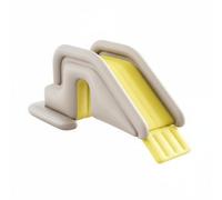 MagiDeal Toboggan Gonflable Enfant Maison Toboggan Intérieur Glissière Structure avec Bords Rehaussés et Entrée Surélevée Zone d'Atterrissage Amortie et Siège, Jaune