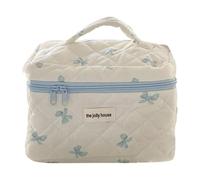 MagiDeal Trousse de Maquillage Florale, Pochette de Rangement Polyvalente, Trousse à Cosmétiques Tendance, Trousse de Toilette pour Demoiselles D'honneur, Cade, bleu