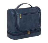 MagiDeal Trousse de Toilette avec Crochet de Suspension, Grande Trousse de Maquillage étanche pour Hommes et Femmes, pour l'extérieur, Bleu Foncé