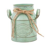 MagiDeal Vase en Métal Shabby Chic avec Pot à Lait et Support de Fleurs Décoratif de Campagnard, Vase Decoratif, pour La Décoration de La Maison et du Jardin, Vert