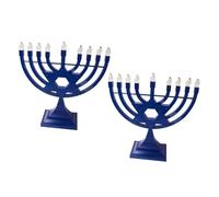 MagiDeal Veilleuse de Hanoukka décorative et multifonctionnelle à Neuf têtes, idéale comme Cadeau de Pendaison de crémaillère, pour Salon, Bureau ou étagère, 2 Pièces