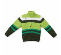 MagiDeal Vêtement pour Poupée Pull Poupée Tricot Pull Miniature Chandail Maille en Laine Douce avec Texture Duveteuse et Finition Côtelée Style Simple et , Vert Chiné , 30 Cm