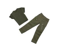 MagiDeal Vêtements pour figurines de soldats à l'échelle 1/6, vêtements miniatures pour hommes, t-shirt et pantalon, pour mini-poupées masculines de 30 cm, Vert