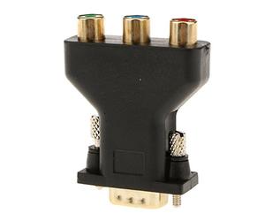 MagiDeal VGA 15 Broches Composant Adaptateur Jack Vidéo pour Ordinateur personnel, Laptop, Projecteur