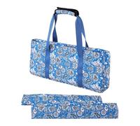 MagiDeal Vide pour Mahjong américain avec 2 Rouleaux, Pochette de Rangement zippée pour Le Transport, idéal pour Les Amateurs de Jeux de société et Les, Bleu