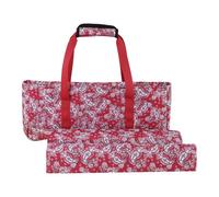 MagiDeal Vide pour Mahjong américain avec 2 Rouleaux, Pochette de Rangement zippée pour Le Transport, idéal pour Les Amateurs de Jeux de société et Les, Rouge
