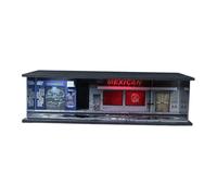 MagiDeal Vitrine de Garage pour véhicule 1/64, décoration légère, Base de Diorama de stationnement à Monter soi-même, pour Mini-Voitures et Figurines