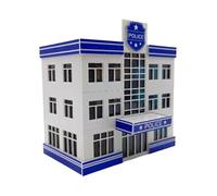 MagiDeal Vitrine de Parking à l'échelle 1:64, modèle réduit de Garage Miniature de Collection, Poste de Police