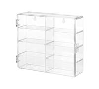 MagiDeal Vitrine pour voiture miniature à l'échelle 1/64, boîte de présentation avec 8 compartiments, à fixer au mur ou à poser sur une table, couvercle