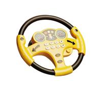 MagiDeal Wheel de volant simulé conduit jouet simulé activité musicale interactive contrôleur de conduite portable pour les enfants garçons, Jaune