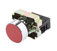MagiDeal XB2-BA31 Bouton-poussoir Commutateur Momentané Auto-réinitialisation 1 NO N/O 22mm Tête Plate Rouge