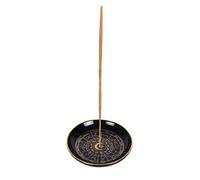 Magie céleste : Porte-encens en forme de roue d'astrologie - Support en métal fabriqué à la main avec signes du zodiaque, parfait décoration d'intérieur et outil de méditation