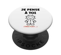 Magie Citation Halloween Je Pense a toi Humour Poupée Vaudou PopSockets PopGrip Adhésif