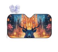 Magie De Minuit Imprimée Voiture Pare-Soleil Universelle Couverture Pare Brise Pliable Voiture Housses De Soleils pour SUV Berlines Voitures 76x140cm