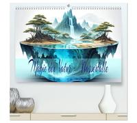 Magie der Natur - Wasserfälle (hochwertiger Premium Wandkalender 2026 DIN A2 quer), Kunstdruck in Hochglanz: Einzigartige verzauberte Wasserfälle, mit KI-generiert.