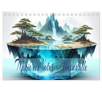 Magie der Natur - Wasserfälle (Tischkalender 2026 DIN A5 quer), CALVENDO Monatskalender: Einzigartige verzauberte Wasserfälle, mit KI-generiert.
