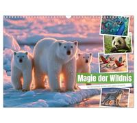 Magie der Wildnis (Wandkalender 2026 DIN A3 quer), CALVENDO Monatskalender: Ein atemberaubender Tierkalender, der die majestätische Vielfalt unserer Natur in beeindruckenden Bildern zeigt.