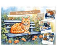 Magie des chats - Calendrier des chats avec des images évocatrices, Version française (Calendrier mural 2026 DIN A3 portrait), Calendrier CALVENDO mensuel