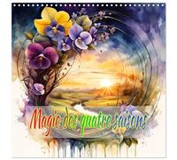 Magie des quatre saisons (Calendrier mural carré 2026 30x30 cm) Calendrier double avec une page pour vos prises de notes: Paysages ensorcelés de quatre saisons