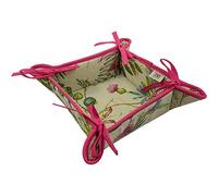 MAGIE DI CASA Panier à pain en tissu rembourré naturel, fabriqué en Italie (Colibri' fuchsia)