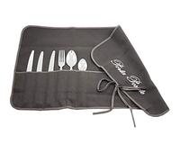 Magie di Casa Porte-Couverts en Tissu 35 x 62 cm brodé - emballé à 1 - Fabriqué en Italie (Gris)