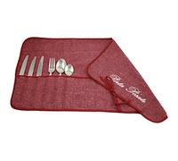 Magie di Casa Porte-Couverts en Tissu, 35 x 62 cm, brodé, pour 12 Couverts, emballé à 1 cm, fabriqué en Italie (Bordeaux)