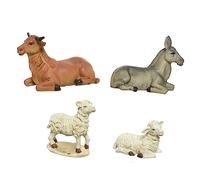 Magie di Natale Animaux de Nativité Décoration pour crèche de 7 cm, 4 pièces