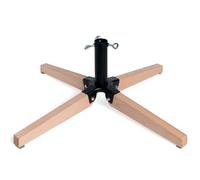 Magie di Natale Base pour sapin de Noël en bois et métal avec tube jusqu'à Ø 3,5 cm (61 cm)